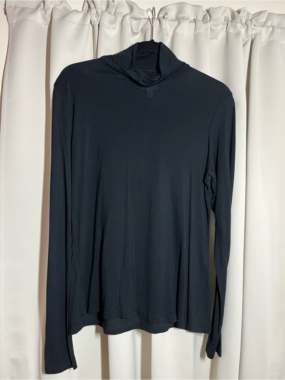 Classic Black Women's Long-Sleeve Turtleneck Top